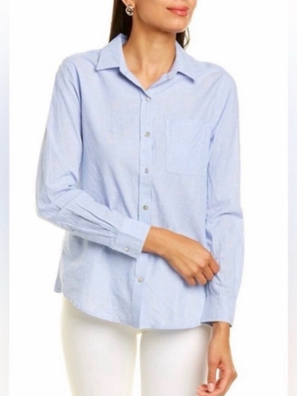 Lola River Blue Casual Button-Down Shirt - Classic Everyday Shirt 100% Cotton